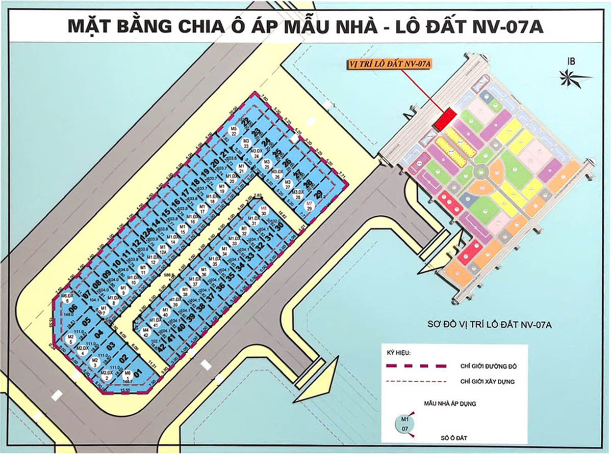 Mặt bằng liền kề Hud Mê Linh