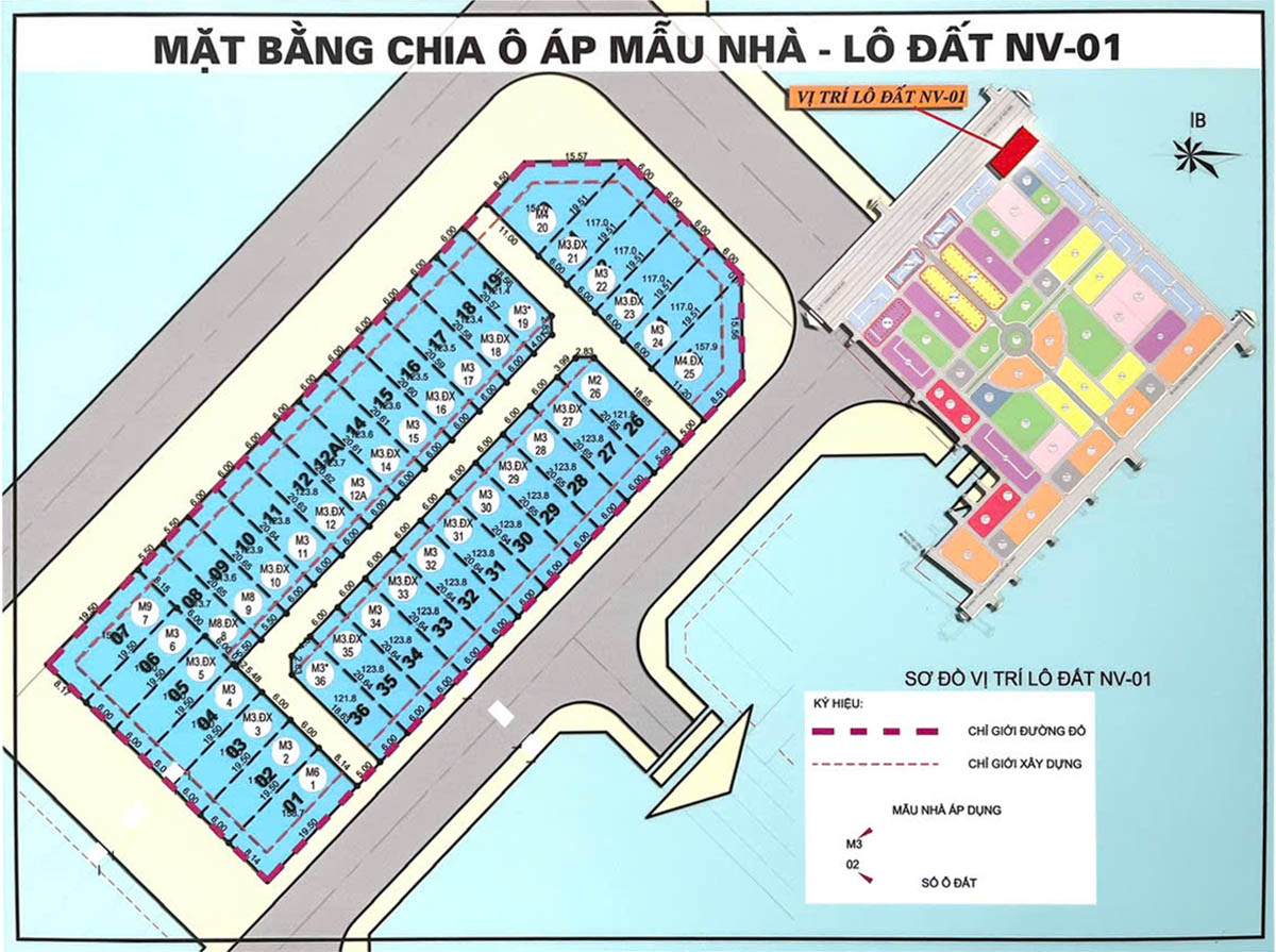Mặt bằng liền kề Hud Mê Linh